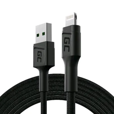 Green Cell KABGC21 Cavo Powerstream USB a Lightning Quick Charge 1.2m Black