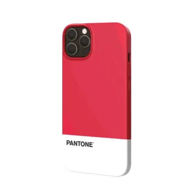 Pantone Apple iPHONE 13 Pro Cover in Tpu Dotata di un Rivestimento in Silicone e Finitura Soft-Touch Rosso/ Bianco Logo Pantone