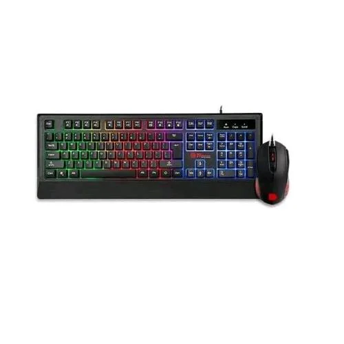 Thermaltake Challenger Combo TT Esports Tastiera e Mouse Gaming RGB 2.400 DPI USB Nero
