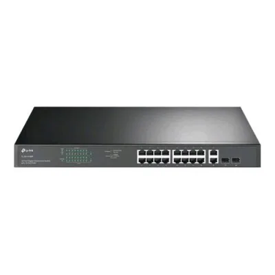Tp-Link Jetstream TL-SG1218MP V1 Switch Non Gestito 16 x 10/100/1000 (POE+) + 2 x 10/100/1000 + 2 x Combo Gigabit SFP - POE+ (250 W) Montabile su Rack Nero