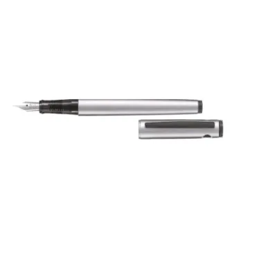 Pilot Explorer Penna Stilografica Fusto Silver Astuccio in Metallo Inchiostro Blu