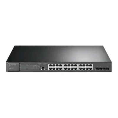 Tp-Link Jetstream TL-SG3428MP V6.6 Switch Gestito L2+ - 24 x 10/100/1000 (POE+) + 4 x Gigabit SFP - POE+ (384 W) Montabile su Rack Nero