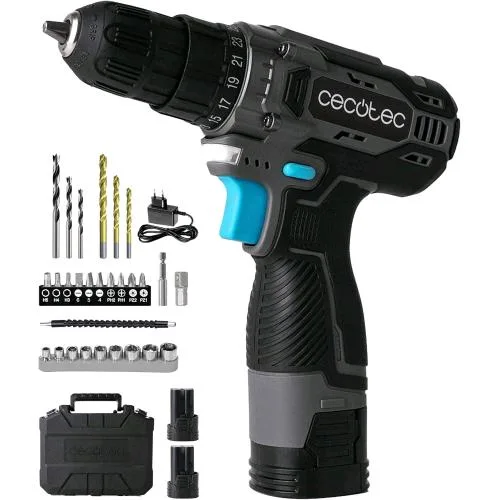 Cecotec Powerforce 1620 Easy Handtrapano Avvitatore 16V Coppia di Serraggio di 38NM in 25+1 Livelli con Valigetta e Accessori