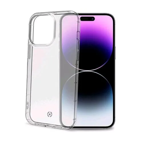 Celly Hexagel Apple iPHONE 14 Pro Max Cover in Tpu Extra-Protezione Agli Angoli e ai Lati Trasparente