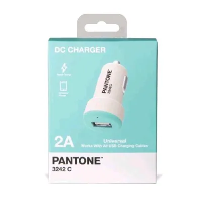 Pantone Car Charger USB Caricabatterie da Auto 12/24V Output 2.1A Azzurro