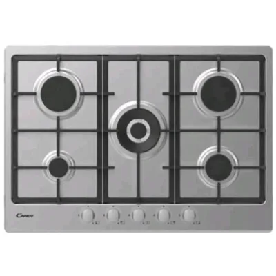Candy CHG74WX Piano Cottura a Gas 5 Fuochi Inox