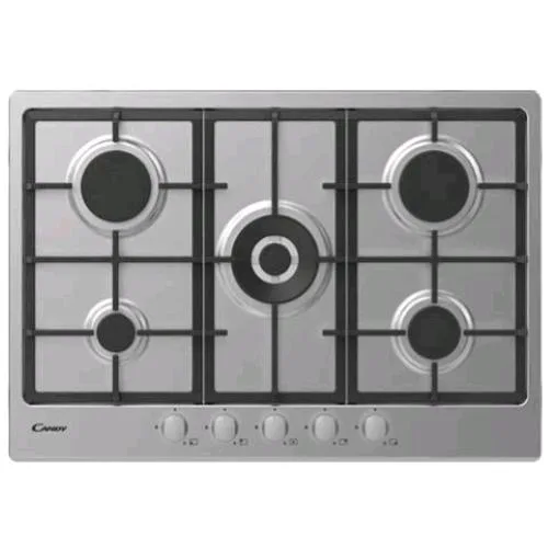 Candy CHG74WX Piano Cottura a Gas 5 Fuochi Inox