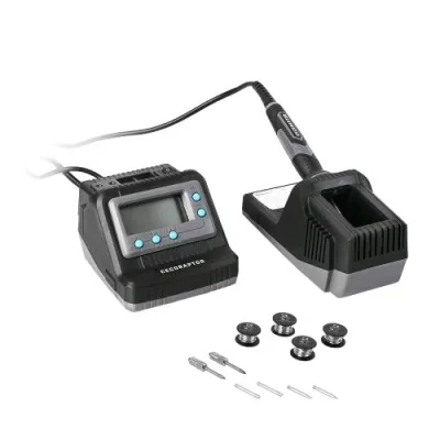 Cecotec Stazione di Saldatura Cecoraptor Solderstation 600 Advance 60W Temperatura 200/400°C con 4 Bobine di Stagno e 5 Punte