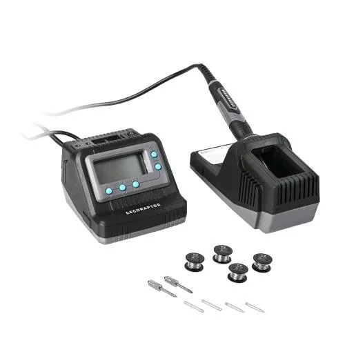 Cecotec Stazione di Saldatura Cecoraptor Solderstation 600 Advance 60W Temperatura 200/400°C con 4 Bobine di Stagno e 5 Punte
