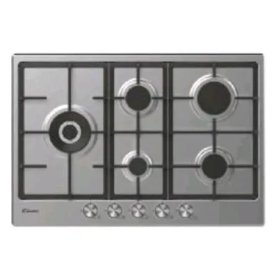 Candy CHG7WL4WTX Piano Cottura a Gas 5 Fuochi Piano in Acciaio