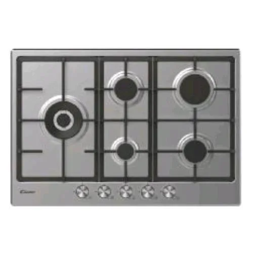 Candy CHG7WL4WTX Piano Cottura a Gas 5 Fuochi Piano in Acciaio