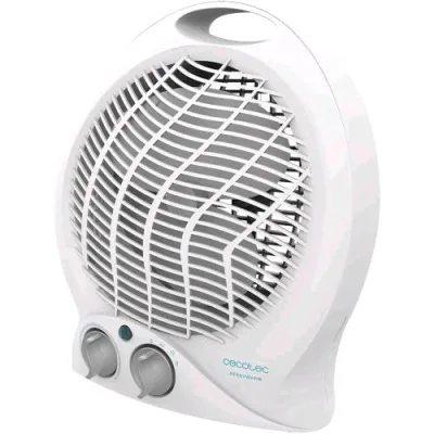 Cecotec Stufetta Elettrica 2000W Termostato Regolabile 3 Velocita' Sistema di Sicurezza Bianco