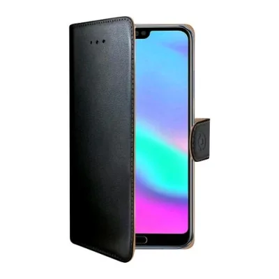 Celly Honor 10 Custodia a Portafoglio in Similpelle Nero