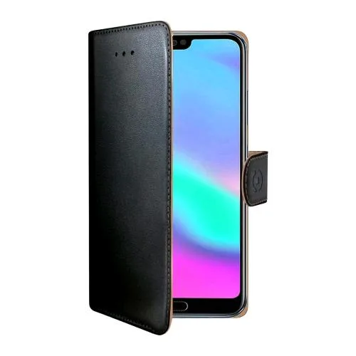 Celly Honor 10 Custodia a Portafoglio in Similpelle Nero