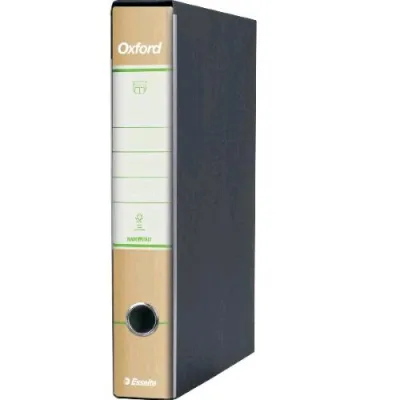 Esselte Oxford Green G84 Registratore in Cartone Rivestito 350X292X55 mm Formato Protocollo Avana Conf 8 Pz.