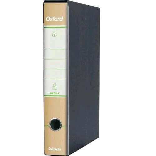 Esselte Oxford Green G84 Registratore in Cartone Rivestito 350X292X55 mm Formato Protocollo Avana Conf 8 Pz.