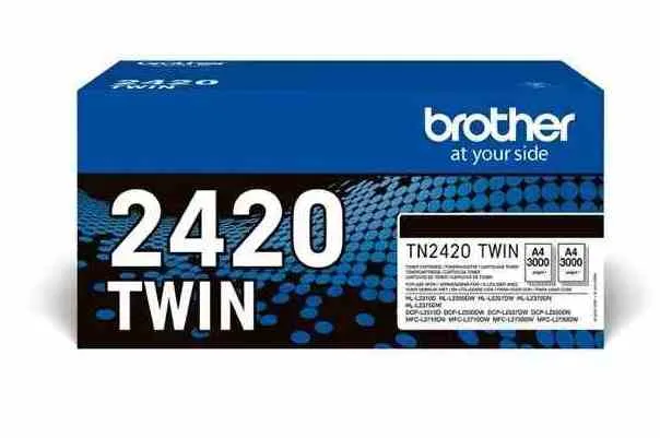 Brother TN2420 Twin Multipack Conf 2 PZ.TN2420 Toner Nero per Brother DCP-L2510, L2530, L2537, L2550, HL-L2350, L2370, L2375, MFC-L2713, L2730, L2750