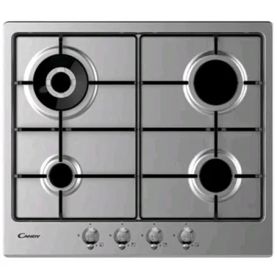 Candy CHW6BR4WTX Piano Cottura a Gas da Incasso 4 Fuochi Inox