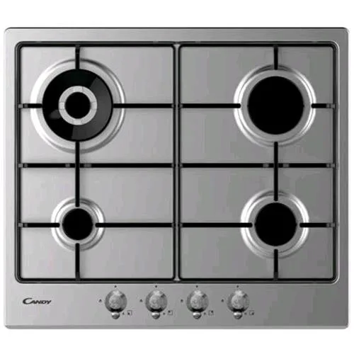 Candy CHW6BR4WTX Piano Cottura a Gas da Incasso 4 Fuochi Inox