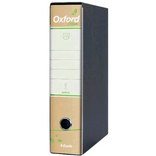 Esselte Oxford Green G85 Registratore in Cartone Rivestito 350X295X85 mm Formato Protocollo Avana Conf 8 Pz.