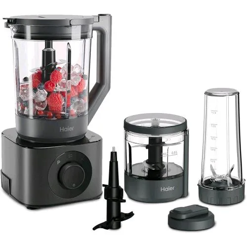 Haier HBL7W5 011 Frullatore Elettrico Tecnologia ai 3 Diverse Caraffe 6 Programmi Automatici Programma Auto Clean Grigio