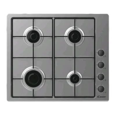 Candy CHW6LBX Piano Cottura a Gas 4 Fuochi Acciaio Inox