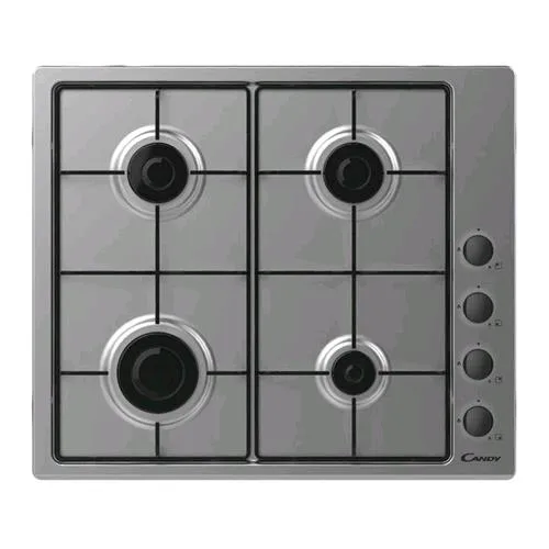 Candy CHW6LBX Piano Cottura a Gas 4 Fuochi Acciaio Inox