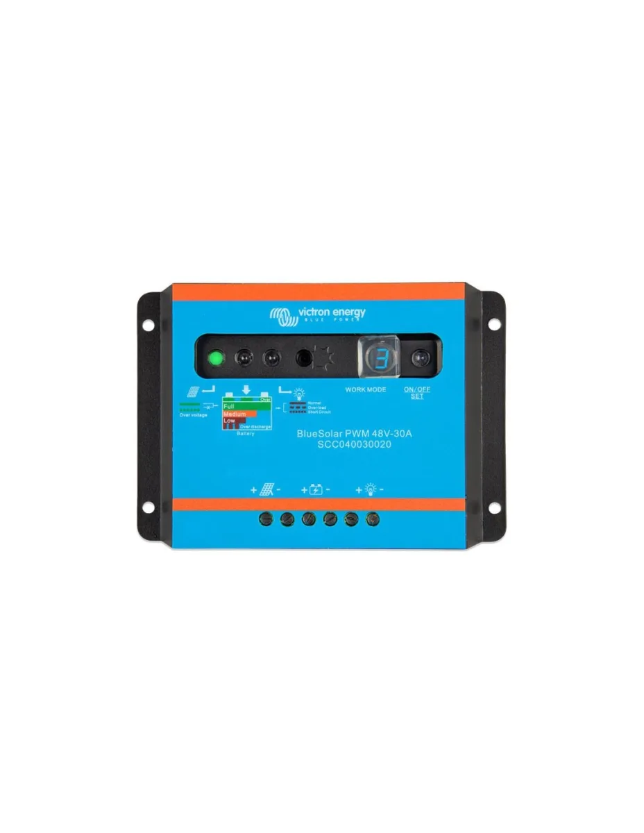 Regolatore di Carica PWM BlueSolar Light 30A 48V Automatico Victron Energy - SCC040030020