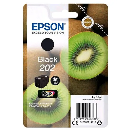 Epson 202 Cartuccia Ink 6.9 ml Nero