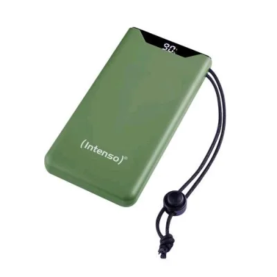Intenso F10000 Power Bank 10.000mAh PD (20W) & QC (18W) USB-A USB-C Display con Percentuale di Carica Verde