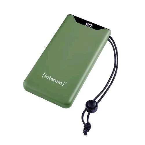 Intenso F10000 Power Bank 10.000mAh PD (20W) & QC (18W) USB-A USB-C Display con Percentuale di Carica Verde