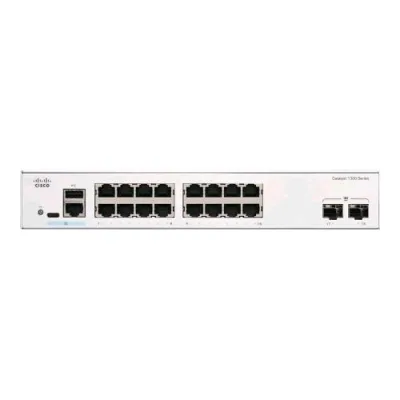 Cisco CATALYST 1300-16T-2G SWITCH GESTITO L3 - 16 x 10/100/1000Base-T + 2 x Gigabit Ethernet SFP MONTABILE SU RACK BIANCO