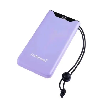 Intenso F10000 Power Bank 10.000mAh PD (20W) & QC (18W) USB-A USB-C Display con Percentuale di Carica Viola