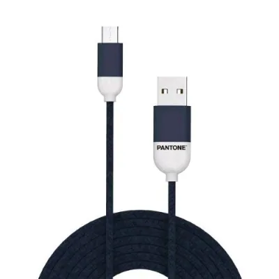 Pantone Cavo da USB a a Micro USB 1.5 m in Tessuto Navy Black