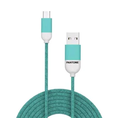 Pantone Cavo da USB a a Micro USB 1.5 m in Tessuto Verde