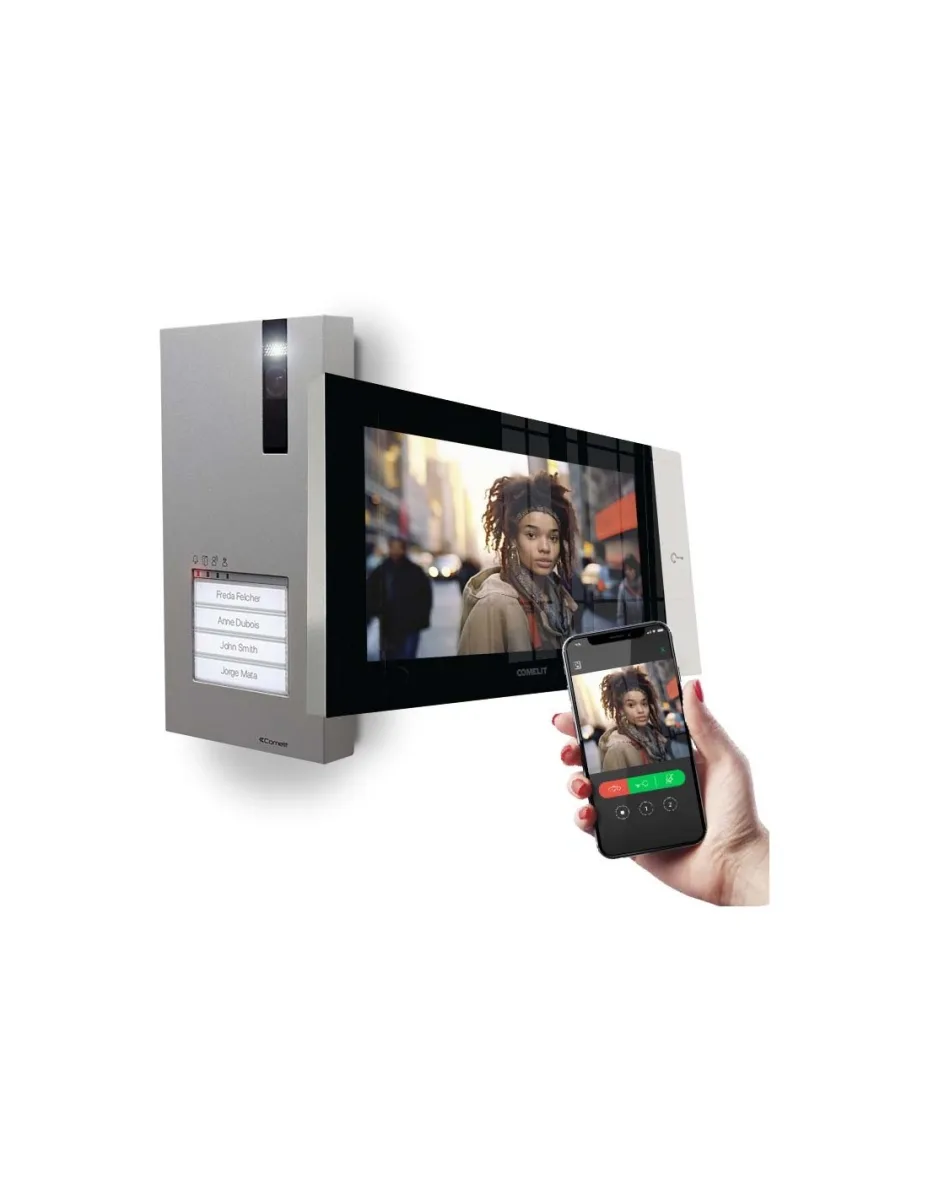 Kit quadra e 7top vip videocitofono e vivavoce Comelit