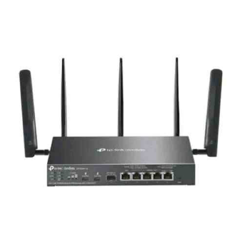 Tp-Link Omada ER706WP-4G Router 4G LTE Wi-Fi 6 Dual Band Switch 4 Porte 1GBE 5 Antenne Esterne Desktop Nero