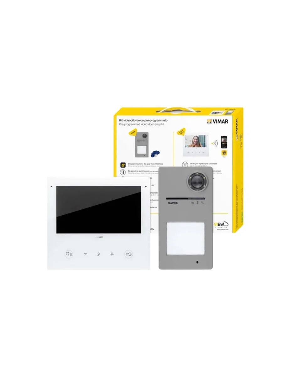 Kit videocitofonico 2 Fili Plus espandibile a colori TAB 7S UP Wi-Fi Vimar