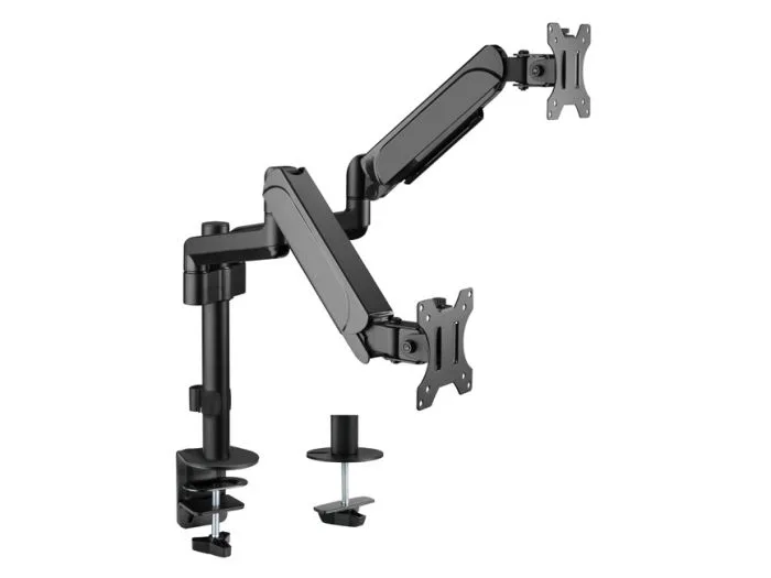Conceptronic 650133 Staffa da Scrivania Doppio Monitor 17"-32" Schermo Piatto Nero
