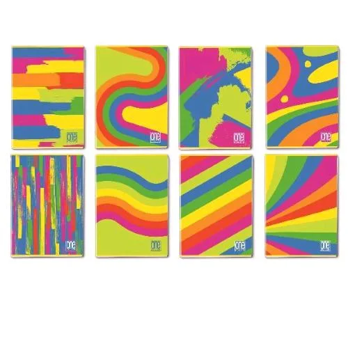 Blasetti Fantafluo Quaderno Punto Metallico 80g 210X297 mm A4 20 Fogli a Quadretti 0Q Fantasie Assortite Conf 10 Pz.