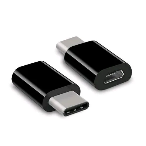 Hamlet Adattatore da USB-C Maschio a Micro USB Femmina Nero