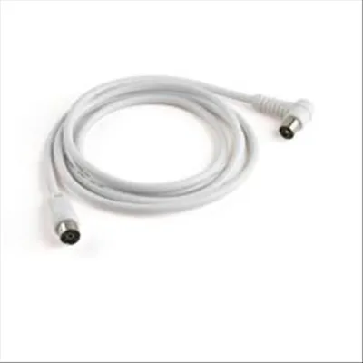 Meliconi 497101BA Cavo Antenna TV Slim Coassiale 9.5 mm Maschio/Femmina 2 m Colore Bianco