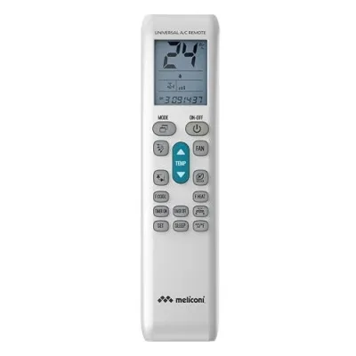 Meliconi AC50 - Telecomando Universale per Climatizzatori, Compatibile con Quasi Tutti I Modelli, Memoria Permanente e Funzioni Principali