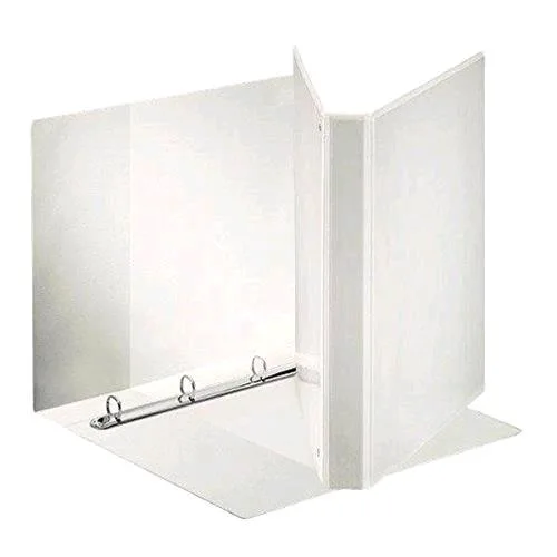 Esselte Raccoglitore a 4 Anelli da 25 mm in PP A4 Maxi Display Personalizzabile Dorso 4.5 cm Col. Bianco