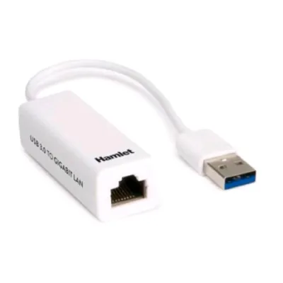 Hamlet Adattatore USB 3.0 To LAN Gigabit 10/100 /1000 Bianco