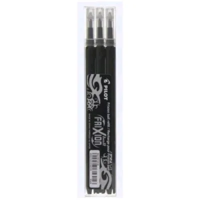 Pilot Frixion Ball Refill Nero Punta Conica 0.70 mm Conf 3 Pz.
