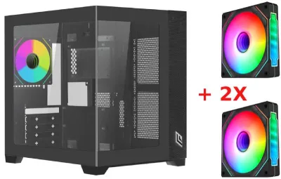CASE MID-TOWER NOPSU VISION MINI BK MICRO ATX VISION ZK100