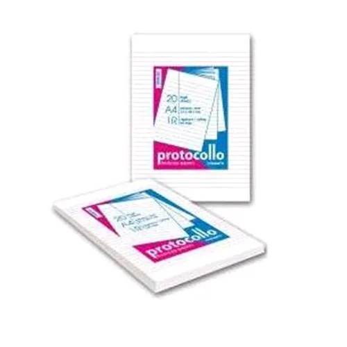 Blasetti Fogli Protocollo A4 Rigatura 0C 60g a Righe Conf 20 Fogli