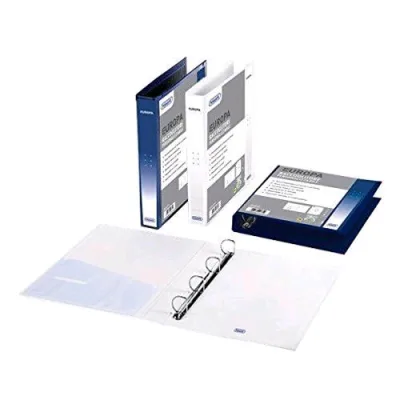 Esselte Raccoglitore a 4 Anelli da 30 mm in PP A4 Maxi Display Personalizzabile Dorso 5 cm Col. Blu