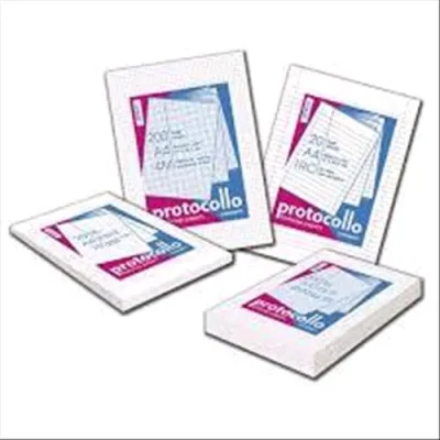 Blasetti Fogli Protocollo A4 Rigatura 0Q 60g a Quadretti Conf 200 Fogli